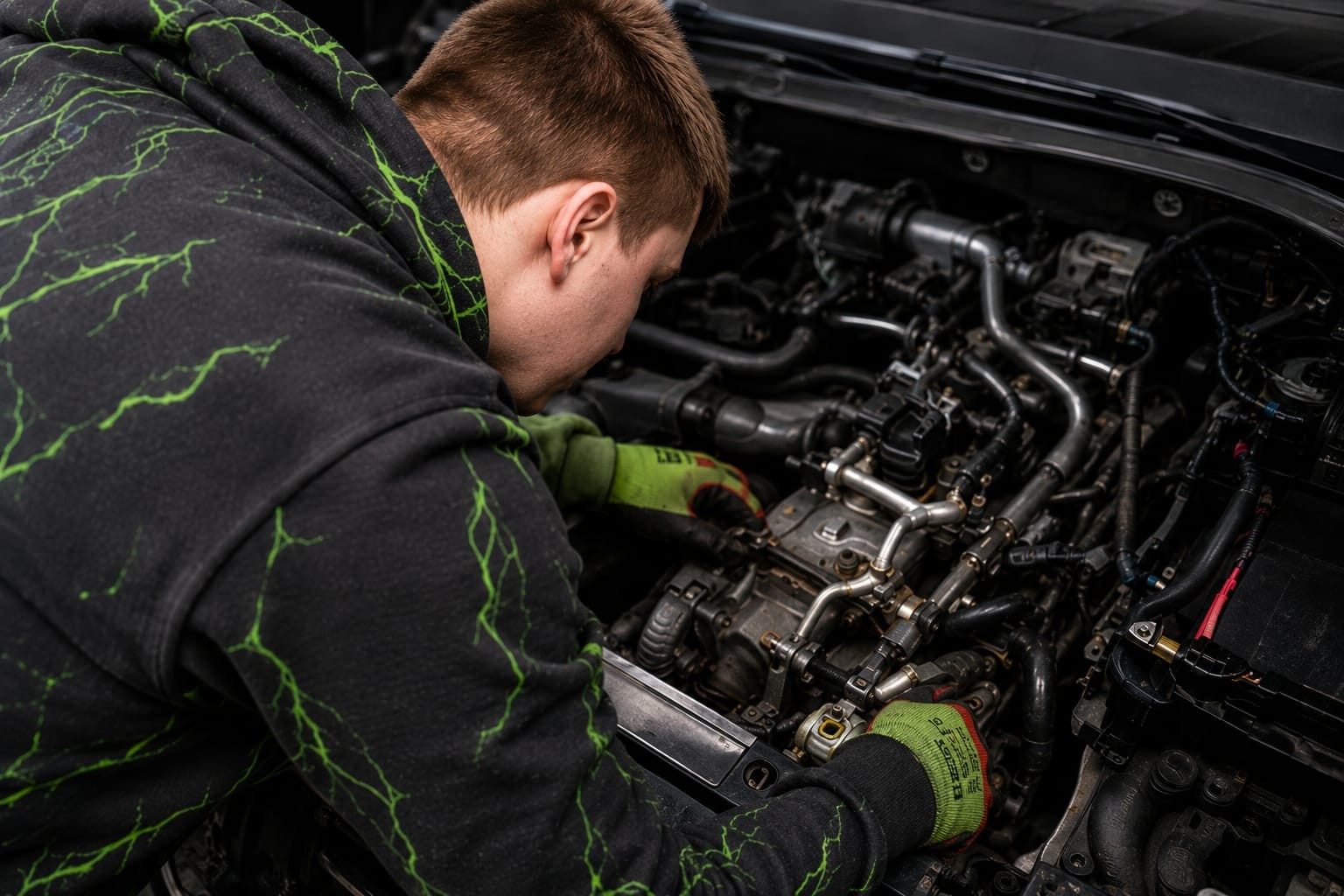 Werkstattarbeit bei Kreuzer Performance in Gotha